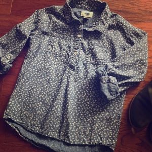 Girls button down denim